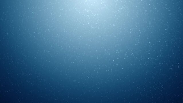 Loop cloud of bubbles random flying in the water or winter season snowfall animation background.
