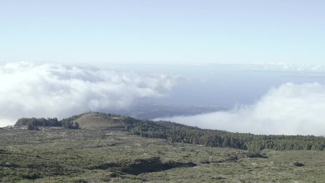 Rolling clouds high above Hawaii Maui