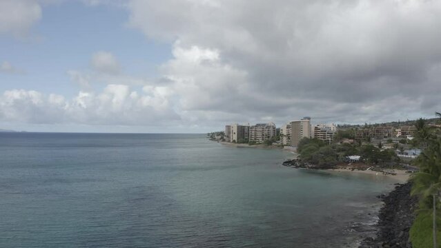 Hawaii Maui coastline drone