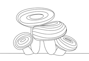 Lactarius torminosus. One line