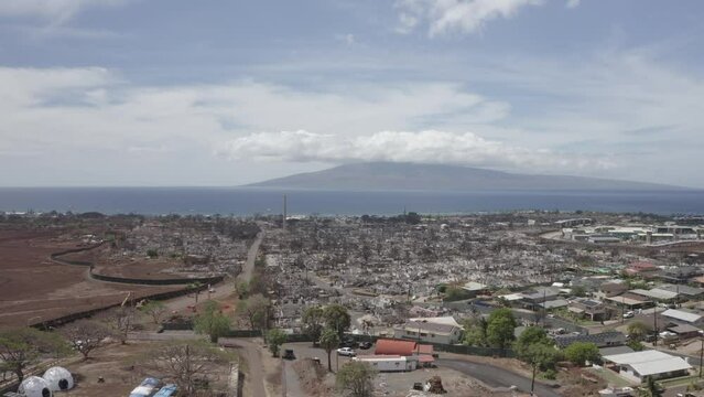 Maui Hawaii Lahaina burnzone drone