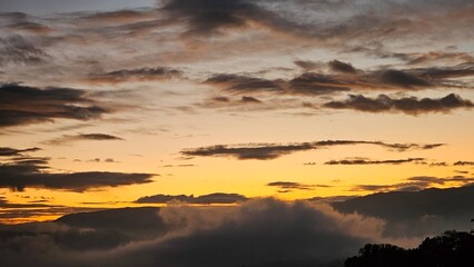 sunrise over the mountains