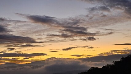 sunrise over the mountains