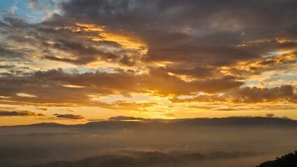 sunset in the sky
