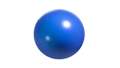 Round blue ball on transparent background