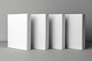 Book with blank cover and pages on white .Generative Ai