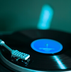 Record player retro vintage music