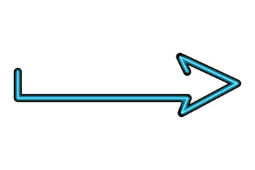 Neon Arrow poster Vector illustration