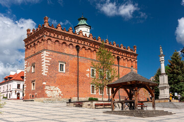 Obraz premium Renaissance city hall in Sandomierz, świętokrzyskie voivodeship, Poland 