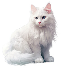 Turkish Angora cat png
