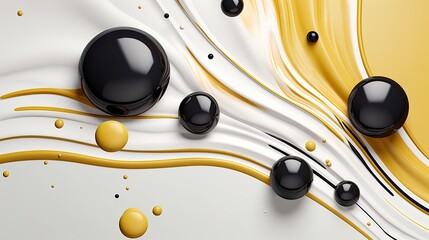 Abstract background of round objects. Composition of various rounded elements. Abstract composition of flying and colliding circles.