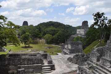 Awesome view of Tikal National Park and maya ruins in Guatemala