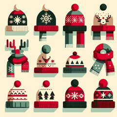 Christmas tree, Santa Claus, gifts, Nativity, reindeer, snow