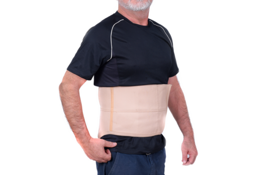 man wearing cervical spine protection brace brace herniated disc medicine physiotherapy