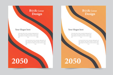  Modern Creative book cover A4 size book cover template for annual report, magazine, booklet, proposal, brochure  poster. 