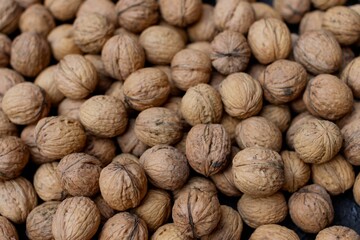 nuts are sitting on the counter ready to be roasted and processed
