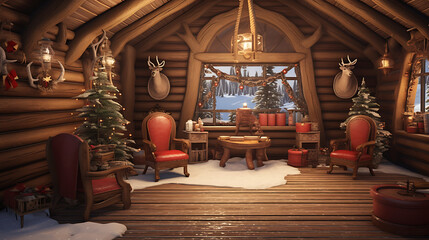 A virtual tour of the North Pole, complete with Santa's workshop and reindeer.