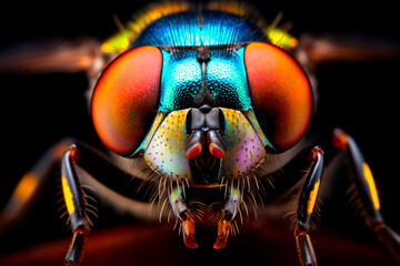 Close-up of a fly. Bright and detailed image.

