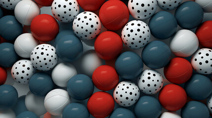 A wallpaper with sim sim balls arranged in a geometric pattern.
