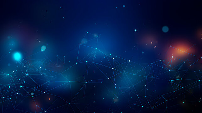 Abstract futuristic network lines background. Network technology abstract concept wallpaper