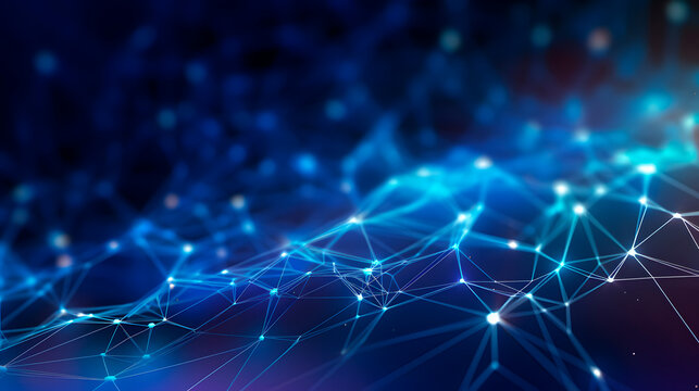 Abstract futuristic network lines background. Network technology abstract concept wallpaper