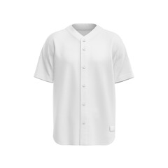 a image of a white baseball jersey shirt isolated on a white background - obrazy, fototapety, plakaty