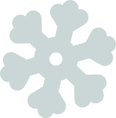 Snowflake. Snowflake icon isolated on transparent, png. Snowflake icon design illustration. Simple snowflake icon.