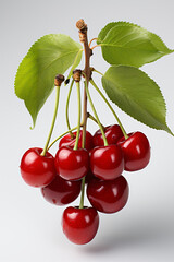 Portrait of Sour Cherry. Ideal for your designs, banners or advertising graphics.
