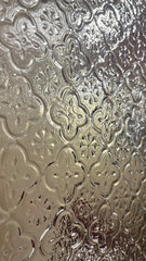 Inside doors glass texture. Glass background	