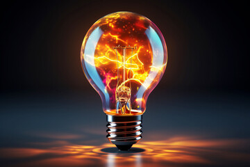 Innovative idea modern. stylish icon with light bulb