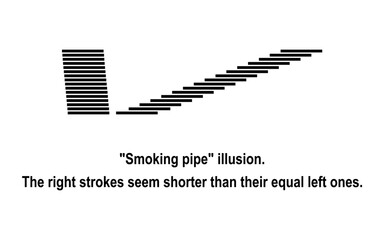 Optical illusion vector illustration. Brain teaser. Puzzle. Smoking pipe illusion