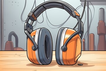 detailed image of ear protection headphones on a table