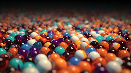 Sim sim balls with a pixel sorting effect. - obrazy, fototapety, plakaty