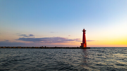 Fototapeta premium Pierre Marquette lighthouse at sunset