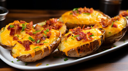 Crispy Bacon and Cheddar Potato Skins