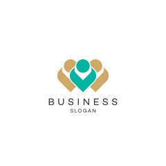 Person people sale support marketing consulting logo design business solution Abstract vector brand flat Icon design vector modern minimal style illustration emblem sign symbol logotype typography