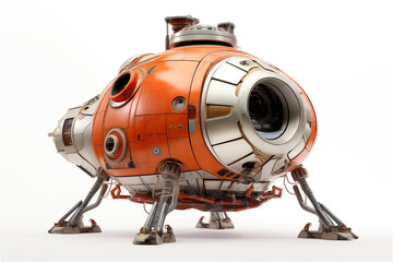 Spacecraft with white background