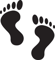 illustration of a walking footprints icon