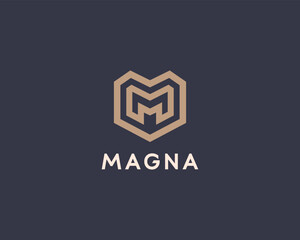 Letter R premium logo. Creative gold monogram. Vector illustration.