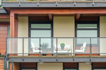 Modern apartment buildings in Vancouver, British Columbia, Canada.