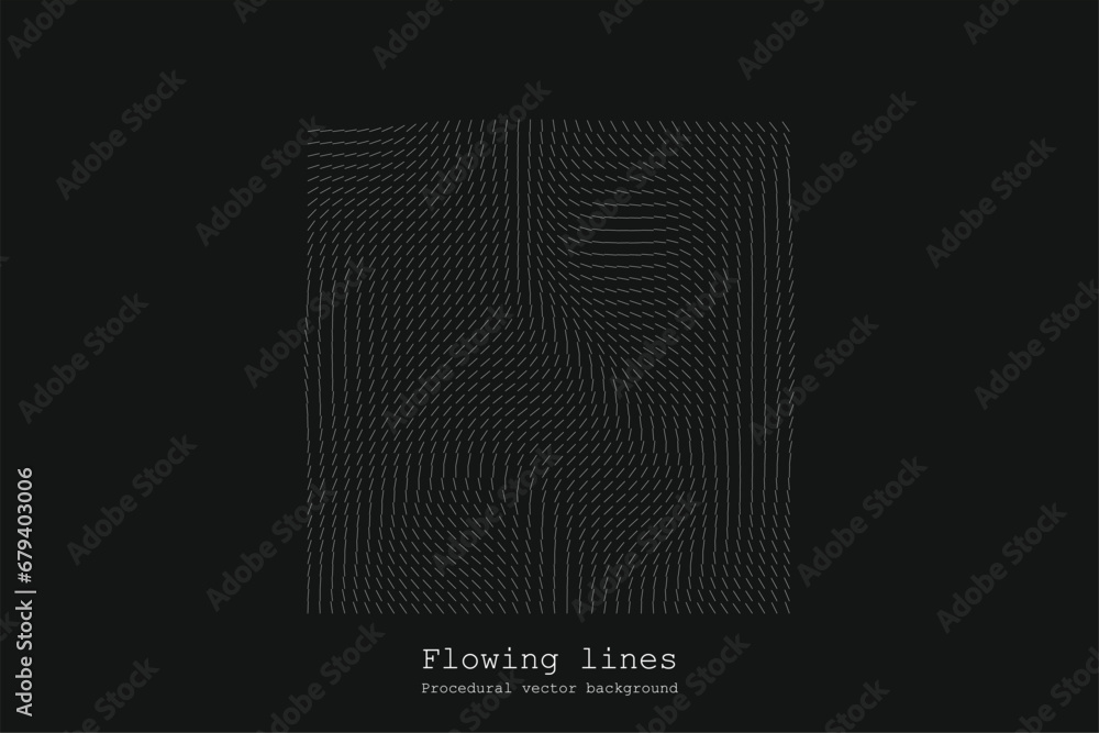 Poster abstract line matrix pattern. noise flow dynamic.