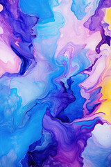 "Rainbow Nebula Burst", Rainbow markers vibrant illustration