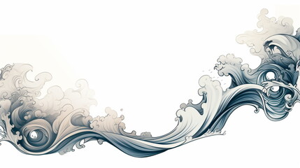 Image of rough sea waves ideal for presenting concepts about the ocean.