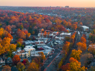 Downtown Maplewood NJ in November