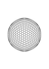 Kreisfläche gefüllt mit einem hexagonalen abstrakten netzartigen linienmuster, modern art
