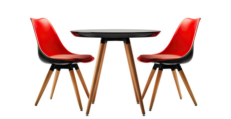 Designer table with chairs, cut out - Powered by Adobe