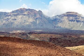 Fototapeta na wymiar Landscape at the Las Cañadas del Teide, on the Teide Volcano in Tenerife