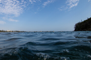 Manly, Sydney coastline view from the ocean.