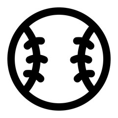 Baseball icon with outline style.