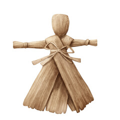 Straw Brigid doll for Imbolc.
